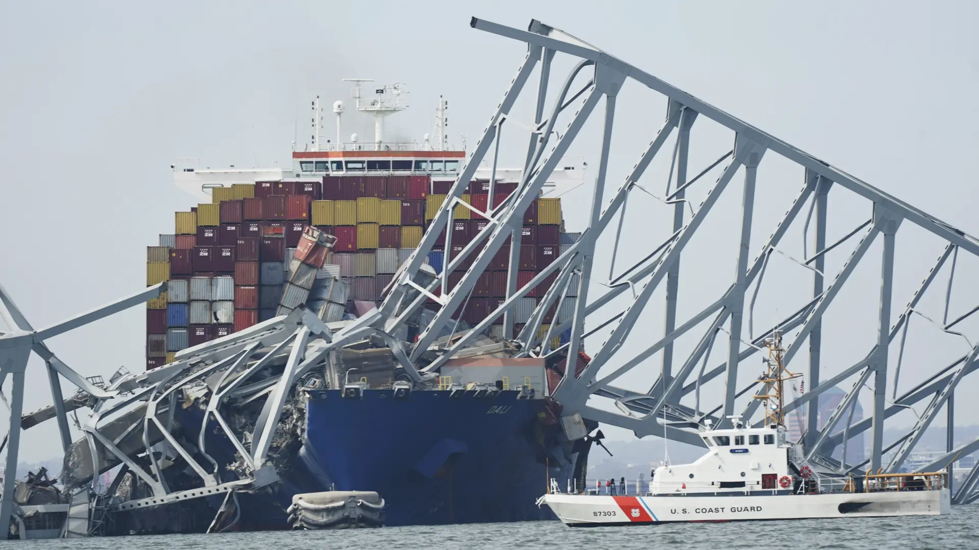 Freighter crashes and demolishes Baltimore's largest bridge: missing workers declared dead