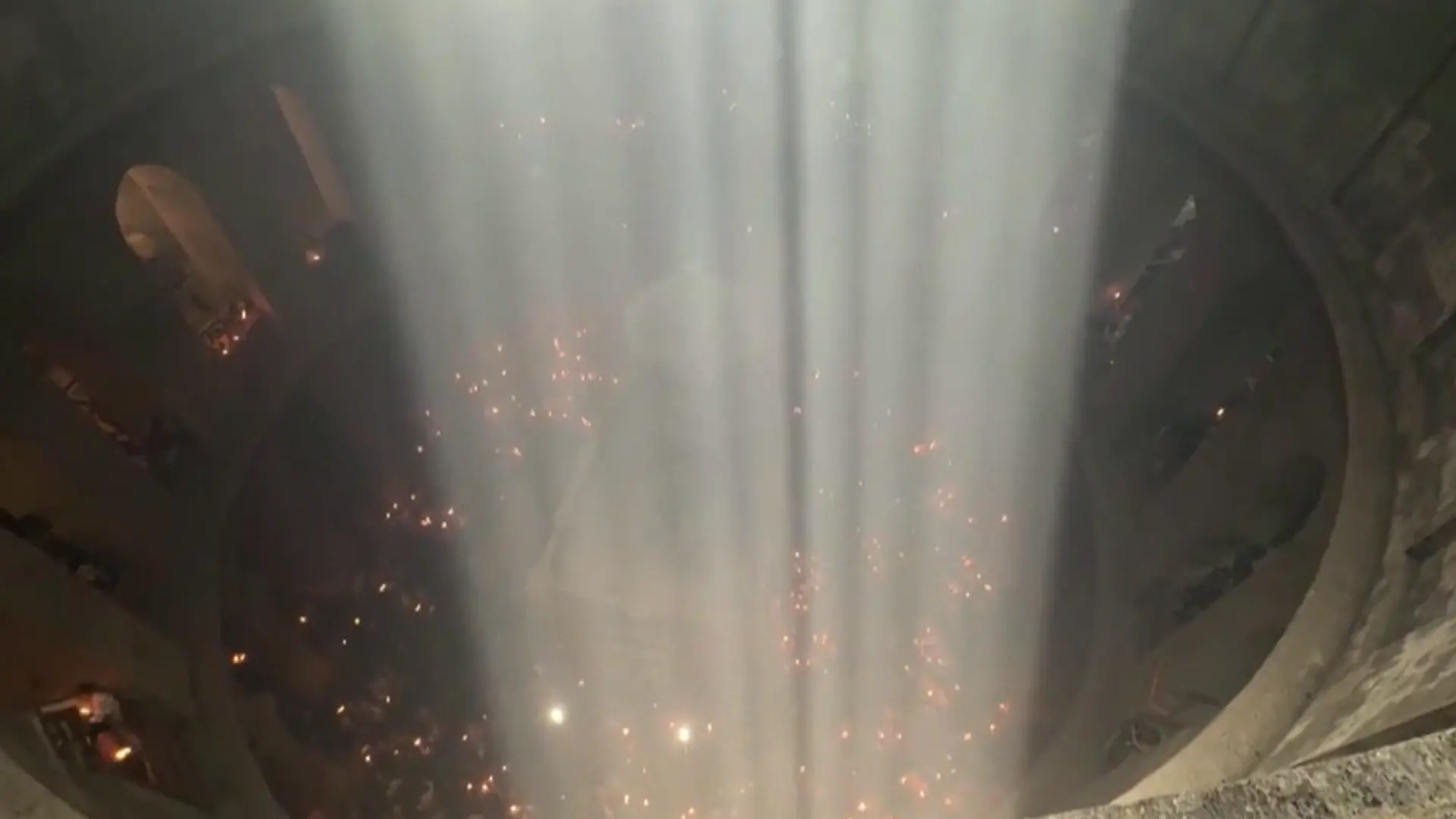 The Holy Fire illuminates the Church of the Holy Sepulcher in Jerusalem