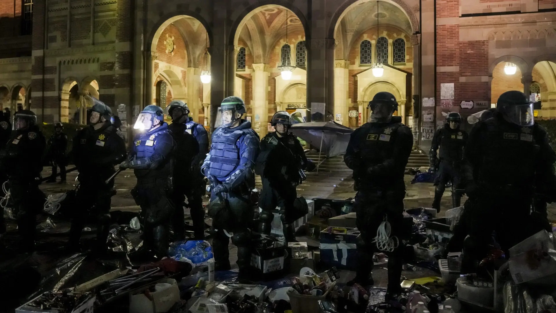 UCLA students say the university failed to protect them from police after they stormed the center