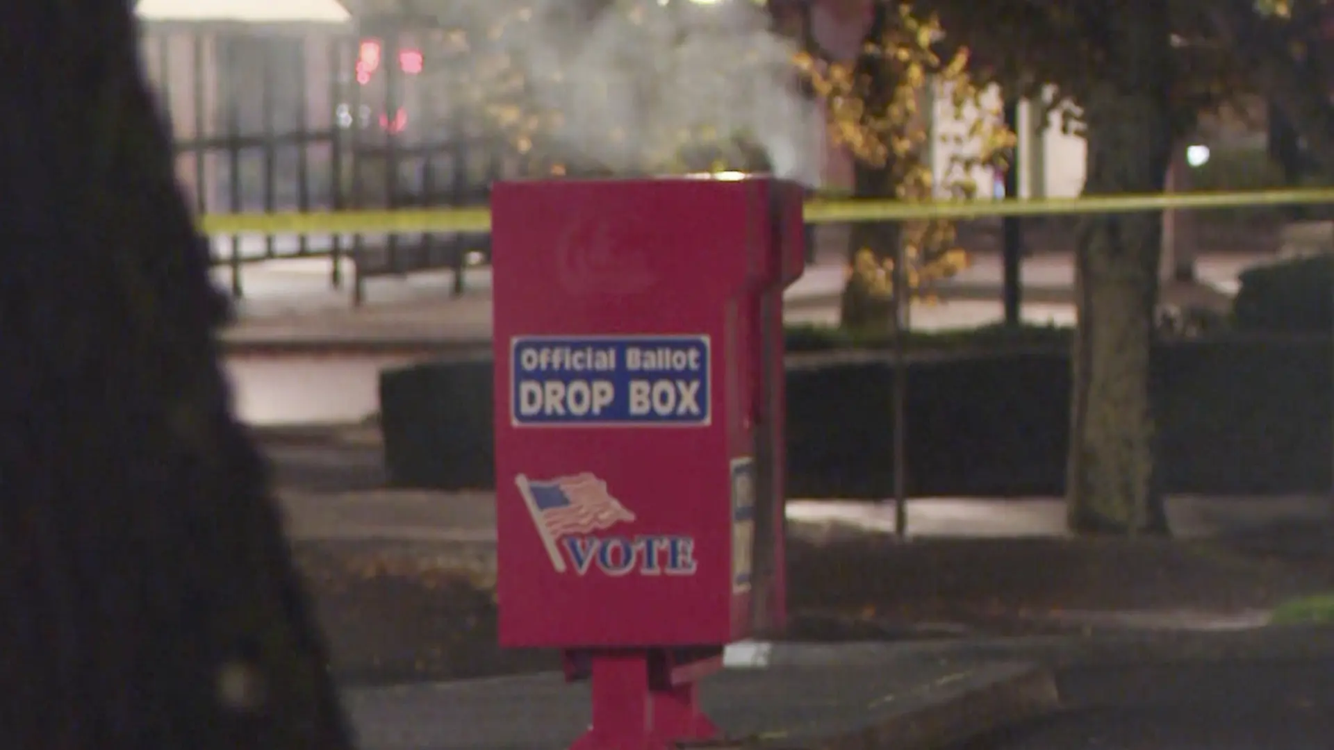 Several ballot boxes with hundreds of early voting ballots are burned in two US states