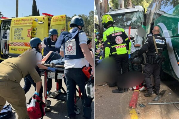 One dead and dozens injured after being hit by a truck near a bus stop in Tel Aviv