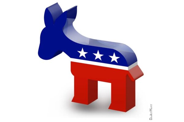 What does the donkey symbol of the United States Democratic Party mean?