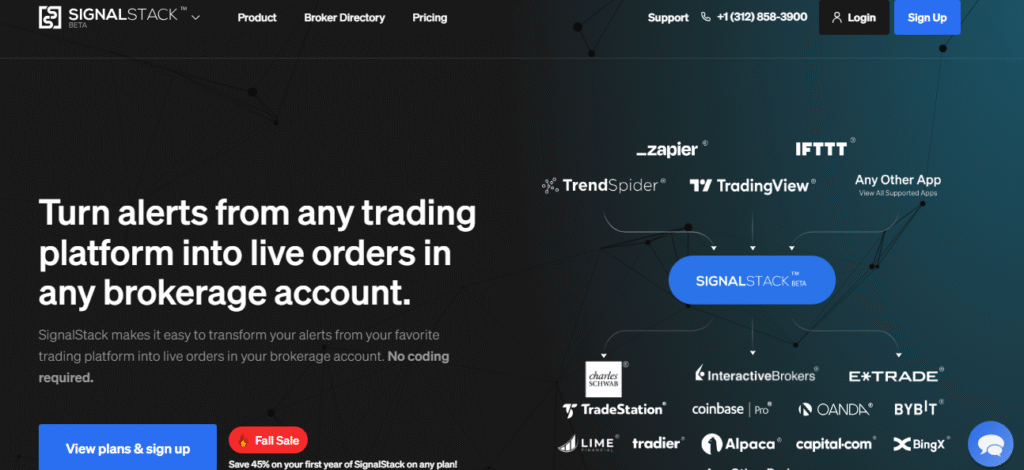 Top AI Tools for Traders in 2025 12 signalstack landing page
